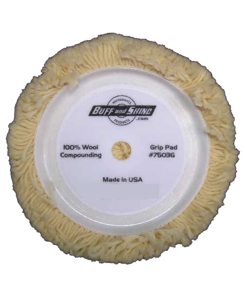 Wool Buffing Pads- 7.5" Grip