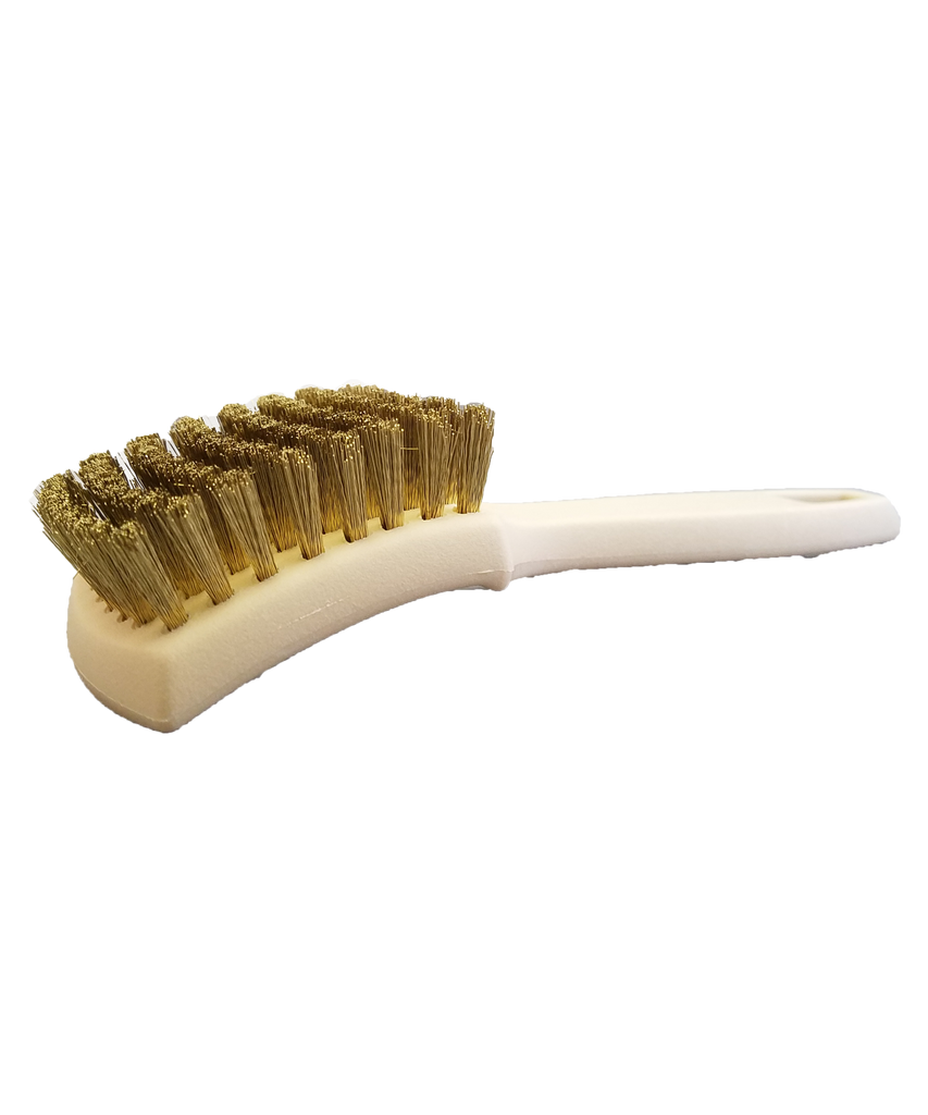 Whitewall / Sidewall Tire Brush Brass 8"